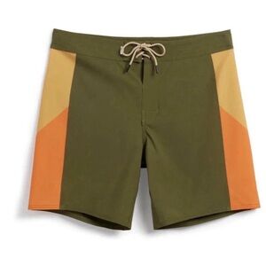 Birdwell Beach Britches Board Shorts 31 Mens Green Orange